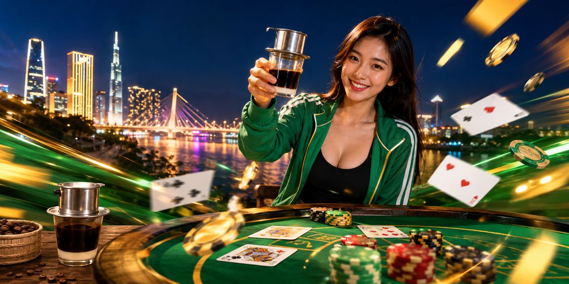 Người dùng tại TP.HCM xem kèo Baccarat cùng cà phê sáng